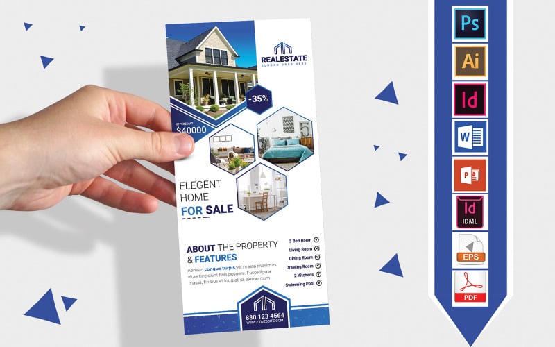 Download Фирменный стиль "Rack Card | Real Estate DL Flyer Vol-01 - Corporate Identity Template" / Rack Card | Real Estate DL Flyer Vol-01 - Corporate Identity Template - Фирменный стиль на тему графика dl,dl flyer,real estate dl flyer,home dl flyer,home,property,rent,land,house,real estate,building,house plan,home flyer,property flyer,house flyer,real estate flyer,building flyer,rent flyer,