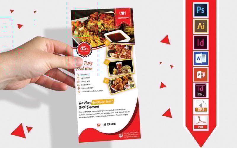 Download Фирменный стиль "Rack Card | Restaurant DL Flyer Vol-03 - Corporate Identity Template" / Rack Card | Restaurant DL Flyer Vol-03 - Corporate Identity Template - Фирменный стиль на тему графика dl,restaurant dl flyer,dl flyer,hotel dl flyer,hotel,restaurant,coffee shop,pizza,hotel flyer,restaurant flyer,coffee shop flyer,pizza flyer,burger flyer,food,food flyer,food restaurant,cold 