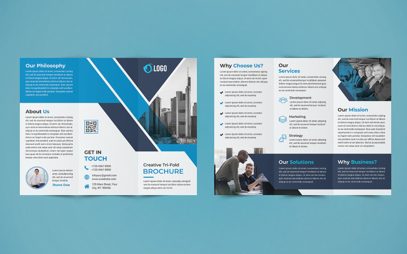 Bezpłatny projekt broszury biznesowej - szablon tożsamości korporacyjnej