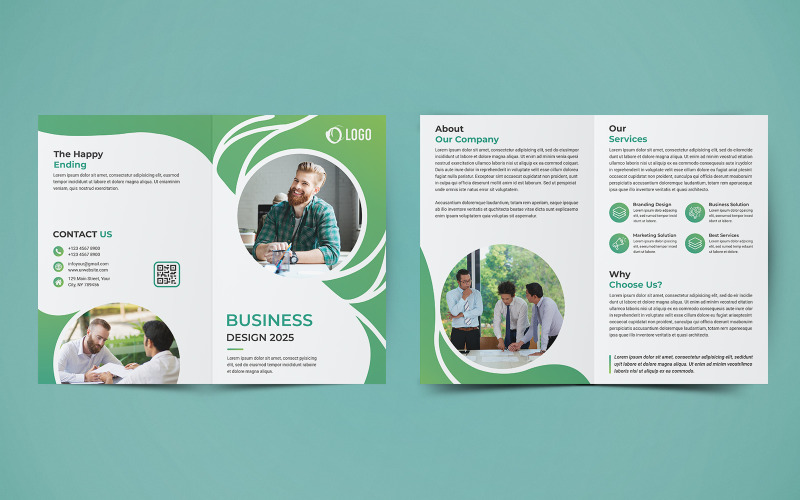 Download Фирменный стиль "Business Bifold Brochure Design - Corporate Identity Template" / Business Bifold Brochure Design - Corporate Identity Template - Фирменный стиль на тему графика corporate,business,agency,company,brochure,brochure design,a4 brochure,bi,bifold,bifold brochure,print,marketing,template,us letter,design,2fold,print brochure,advertisement,advertising,consu