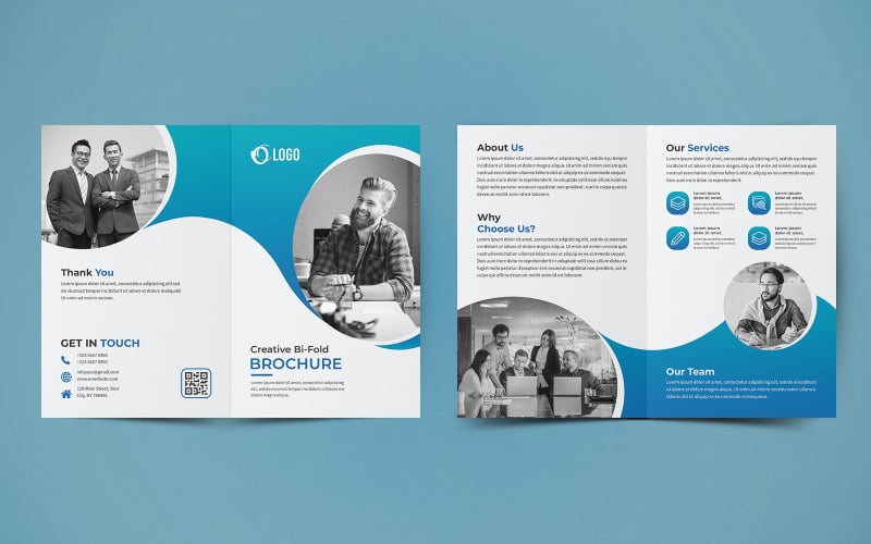 Business Bifold Brochure Design - Corporate Identity Template