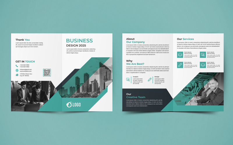 Business Bifold Brochure Design - Corporate Identity Template