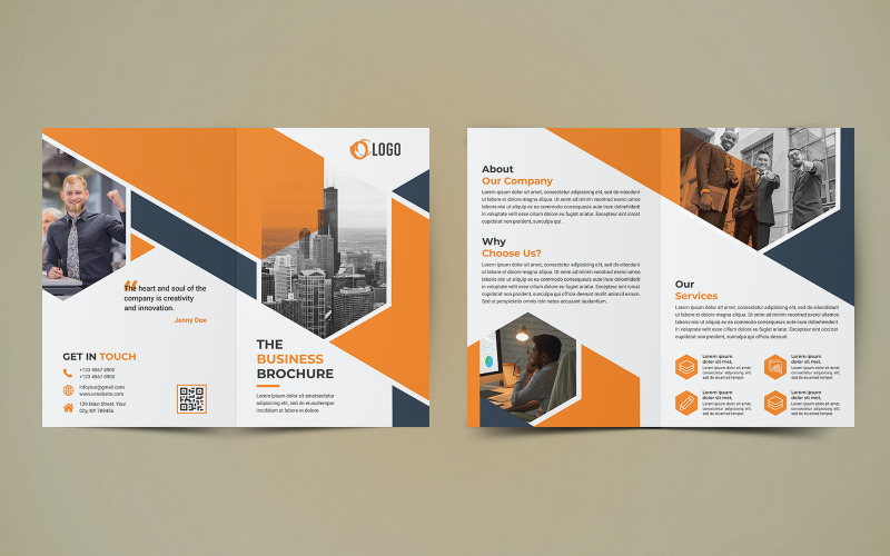 Download Фирменный стиль "Business Bifold Brochure Design - Corporate Identity Template" / Business Bifold Brochure Design - Corporate Identity Template - Фирменный стиль на тему графика corporate,business,agency,company,brochure,brochure design,a4 brochure,bi,bifold,bifold brochure,print,marketing,template,us letter,design,2fold,print brochure,advertisement,advertising,consu
