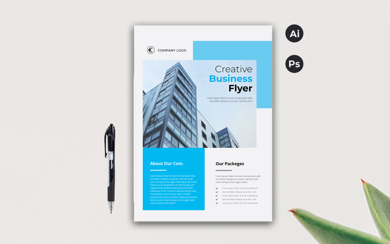Download Фирменный стиль "Business Flyer - Corporate Identity Template" / Business Flyer - Corporate Identity Template - Фирменный стиль на тему графика template,flyer,business,modern,poster,corporate,design,a4,creative,simple,company,print,style,concept,element,sales,icon,idea,elegant,stylish