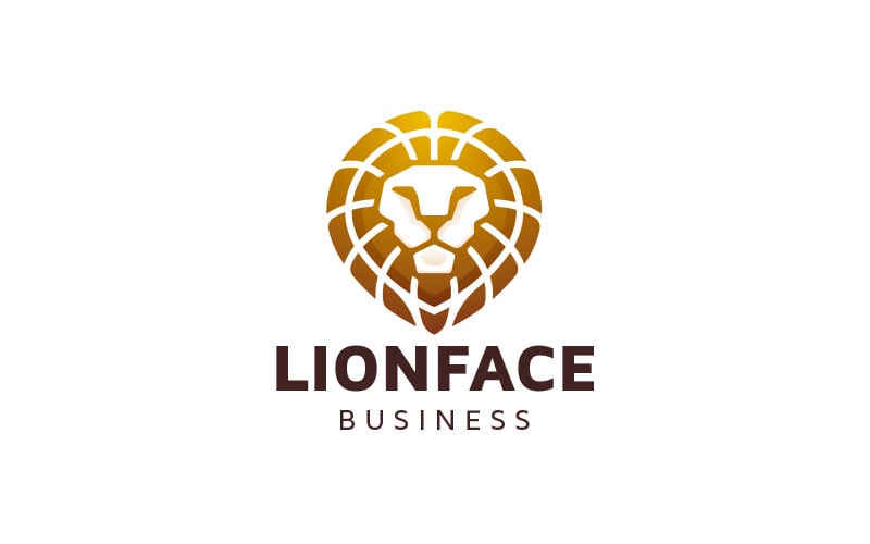 Download Шаблон логотипа "Lion Face Logo Template" / Lion Face Logo Template - Шаблон логотипа на тему графика lion king,lion,media,multimedia,marketing,entertainment,game,gaming,streaming,stream,video,music,it,software,mobile app,hosting,server,finance,economy,financial