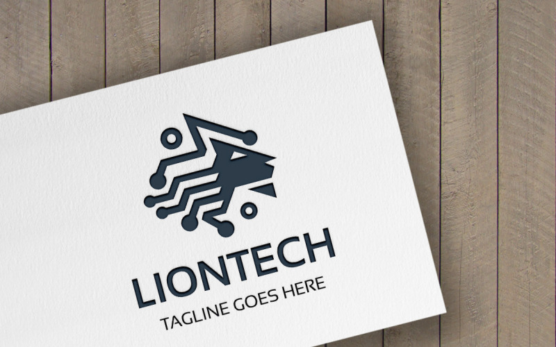 Download Шаблон логотипа "Liontech Logo Template" / Liontech Logo Template - Шаблон логотипа на тему графика animal,cat,creative,crest,digital,design,emblem,gear,king,king lion,lion,lion brand,lion head,lion king,lion logo,lion tech,power,techno,the lion