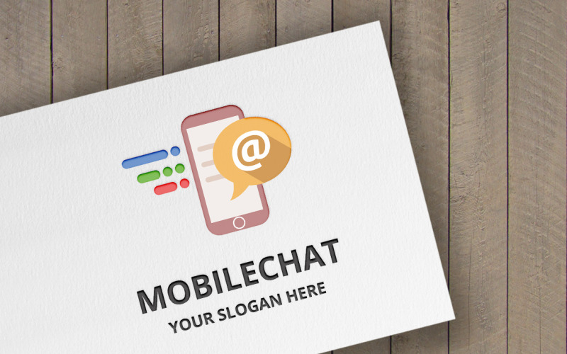 Modèle de logo de chat mobile