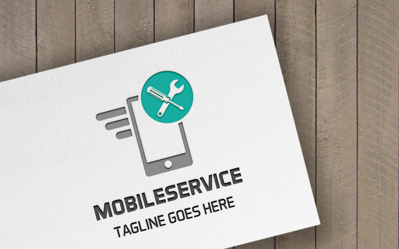 Modelo de logotipo de serviço móvel