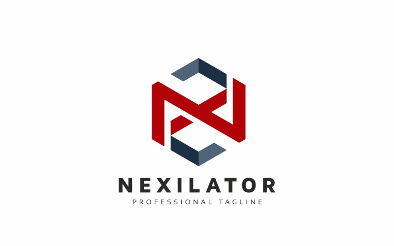 Download Шаблон логотипа "N Letter Hexagon Logo Template" / N Letter Hexagon Logo Template - Шаблон логотипа на тему графика agency,block,box,brand,branding,business,consulting,corporate,cube,cubical,dimension,entertainment,firm,hexagon,hexagonal,identity,internet,letter,letter n,media