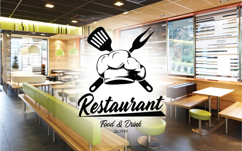 Modèle de logo de restaurant