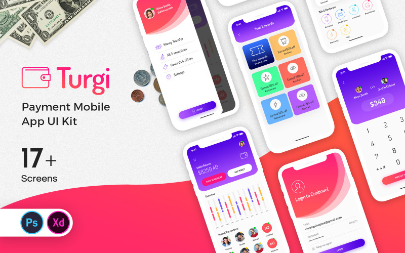 Turgi Payment Mobile UI-Elemente