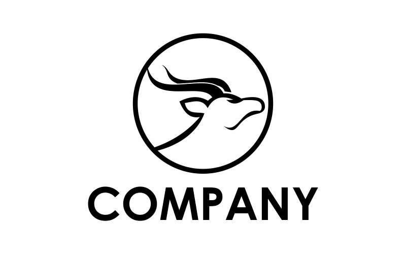 Download Шаблон логотипа "Deer Logo Template" / Deer Logo Template - Шаблон логотипа на тему графика animal,deer,wild,wildlife,nature,stag,mammal,male,antler,forest,white,vector,beautiful,art,illustration,horn,design,landscape