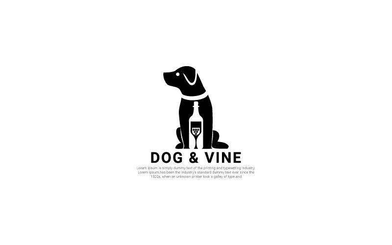 Download Шаблон логотипа "Dog&amp;Vine Logo Template" / Dog&amp;Vine Logo Template - Шаблон логотипа на тему графика cs tags	animal,art,bloodhound,business,canine,cartoon,cop,cute,cutting,design,dog,face,friendly,happy face,icon,illustration,isolated,dog vine,doggy