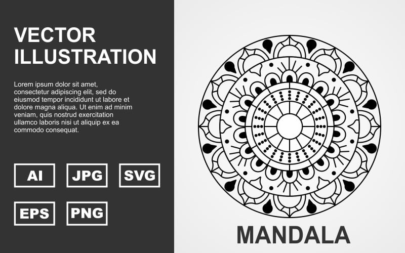 Elementos decorativos del arte de la mandala del modelo circular. - Ilustración