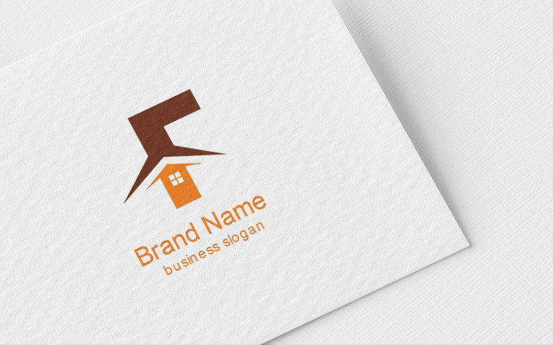 F betű Realesate Design Logo sablon