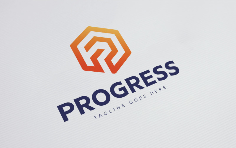 Modelo de logotipo de progresso