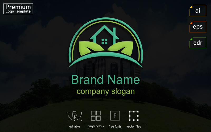 Нерухомість бізнес логотип шаблон