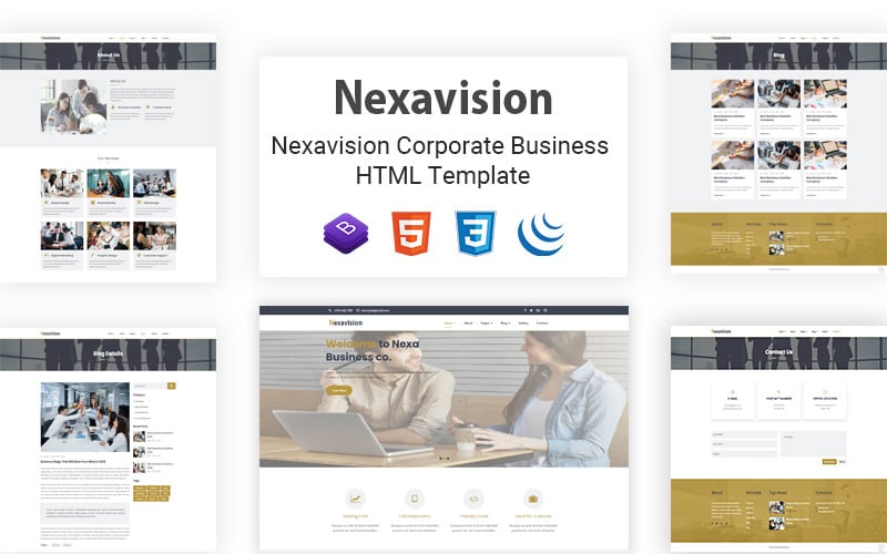 Nexavision - responzivní víceúčelová kreativní firemní webová šablona