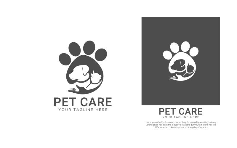 Pet Care Logo sjabloon