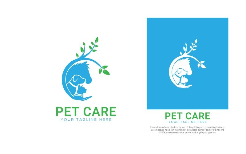 Download Шаблон логотипа "Pet Care Logo Template" / Pet Care Logo Template - Шаблон логотипа на тему графика adorable,animal,cat,character,couple,cute,design,dog,download,drawing,friend,friendly,funny,fur,happy,illustration,kitten,kitty,logo,dog cat
