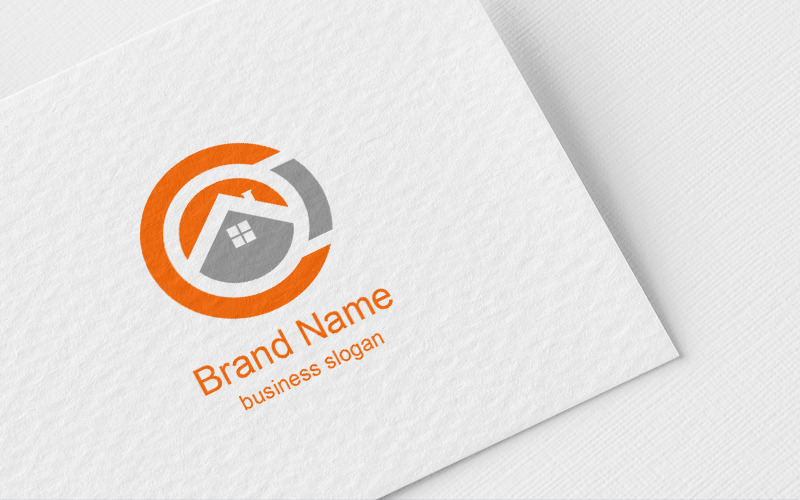 Písmeno C Realesate Design Logo šablona