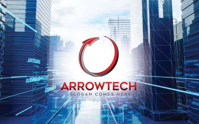 Шаблон логотипа Arrowtech