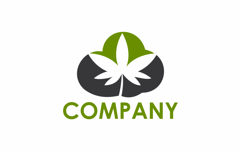 Szablon Logo chmury konopi indyjskich
