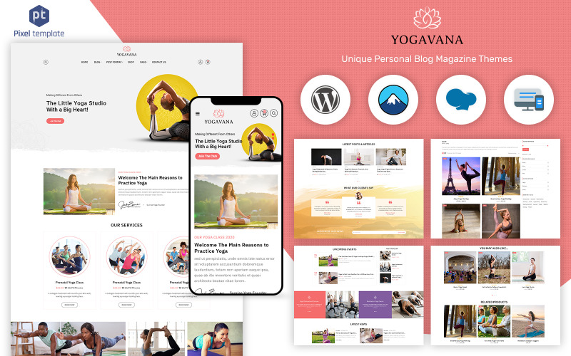 Yogavana - Jóga, fitnesz és meditáció WordPress téma