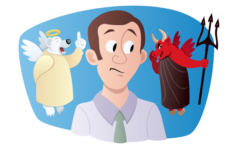 Download Иллюстрация "Bulls and Bears - Illustration" / Bulls and Bears - Illustration - Иллюстрация на тему графика bull,bear,stock market,investment,investing,investor,finance,animal,wall street,trader,trading,angel,devil,advice,stock exchange,broker,decision,bear market,bull market,bulls