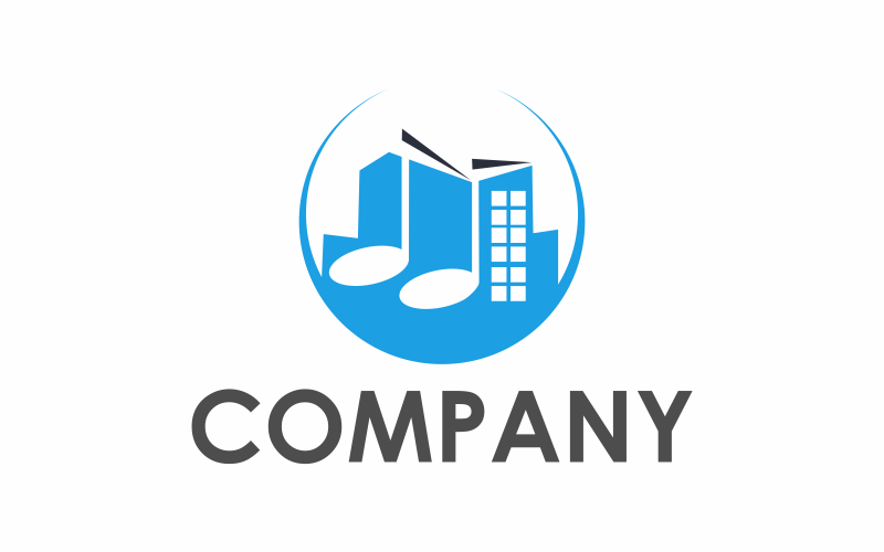 Download Шаблон логотипа "City Tones Logo Template" / City Tones Logo Template - Шаблон логотипа на тему графика city,urban,modern,cityscape,business,travel,road,downtown,light,building,blue,toned,futuristic,town,tower,landscape,tone