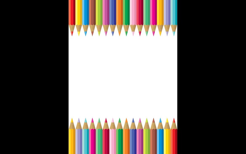 Download Иллюстрация "Colorful Pencil Frame - Illustration" / Colorful Pencil Frame - Illustration - Иллюстрация на тему графика pencil,pen,colorful,color,border,frame,crayon,copy space,copyspace,pattern,seamless,looping,coloring,book,coloring book,colored,diverse,art,art supply,supply