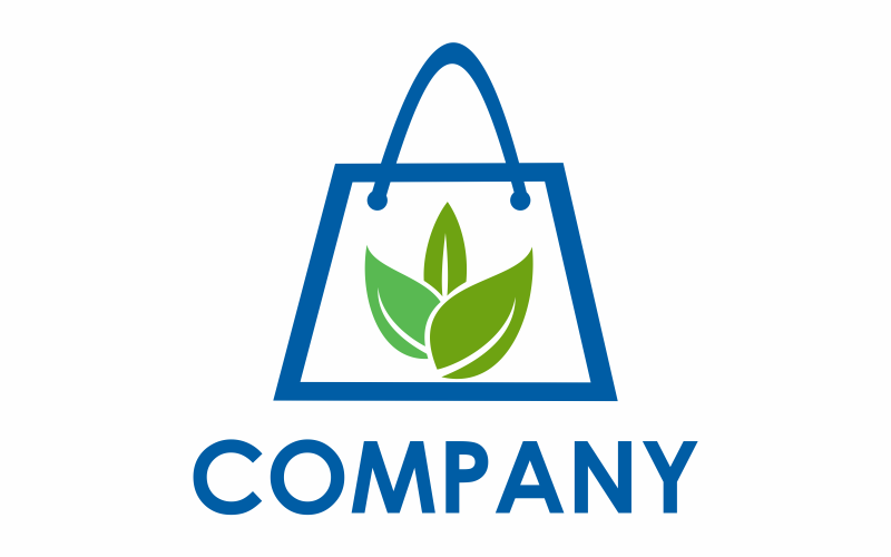Grüne Shopping-Logo-Vorlage