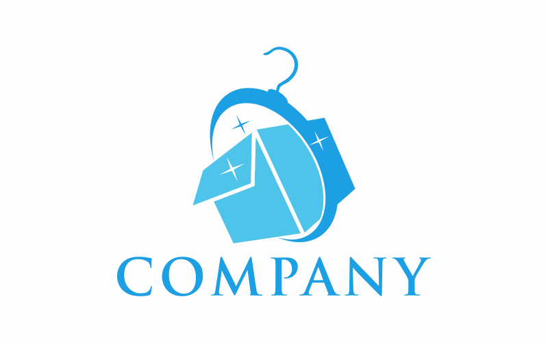 Шаблон логотипу Box Loundry