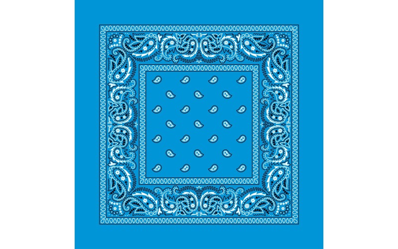 Download Иллюстрация "Bandana 2 Colorful - Illustration" / Bandana 2 Colorful - Illustration - Иллюстрация на тему графика bandana,bandanna,western,gang,bandana print,vector,paisley,colorful,blue,kerchief,handkerchief,scarf,background,design element,clip art,clipart
