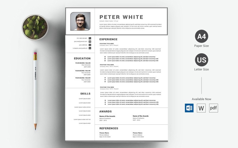 Peter White - CV CV-sjabloon