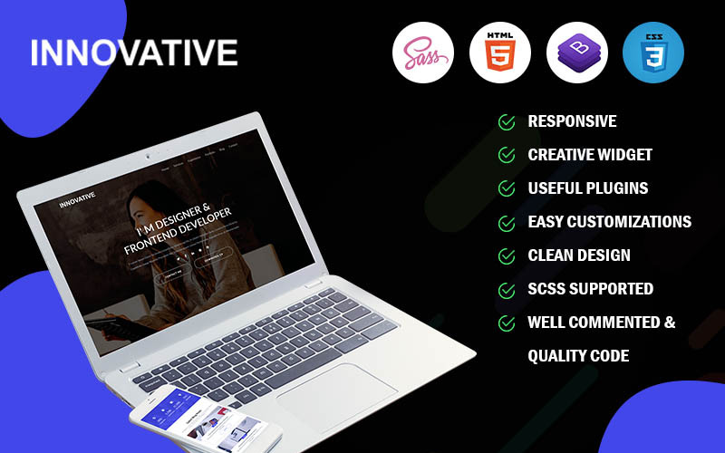 Innovatieve cv-bestemmingspagina-sjabloon