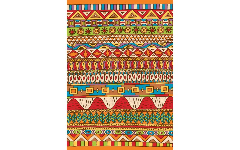 Download Иллюстрация "African Pattern - Illustration" / African Pattern - Illustration - Иллюстрация на тему графика african,pattern,abstract,background,wallpaper,native,traditional,tribal,ethnic,indian,mexican,american,oriental,culture,hand drawn,sketch,doodle,zentangle,design