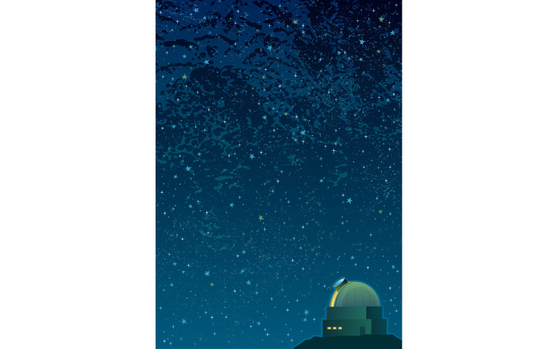 Download Иллюстрация "Astronomy Background - Illustration" / Astronomy Background - Illustration - Иллюстрация на тему графика astronomy,background,poster,night,sky,stars,space,observatory,observation,exploration,a4,copy space,copyspace,empty,blank,cartoon