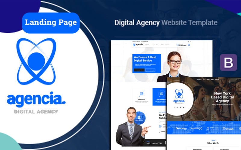 Agencia | Plantilla de página de destino de agencia digital