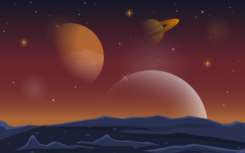 Planet Sky Fiction - Illustrazione