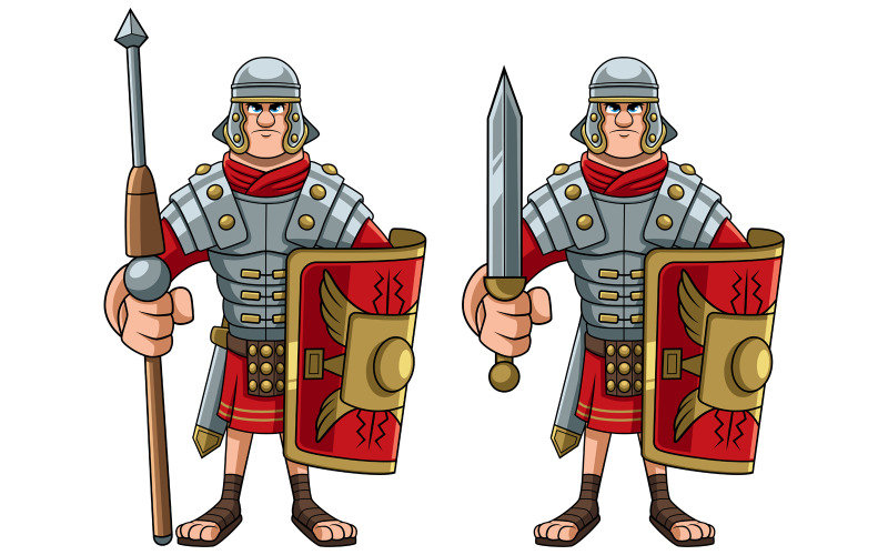 Download Иллюстрация "Roman Soldier - Illustration" / Roman Soldier - Illustration - Иллюстрация на тему графика roman,legionary,warrior,soldier,history,armor,ancient,isolated,male,sword,lance,spear,weapon,battle,gear,armament,costume,human,sandals,person