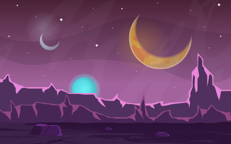 Download Иллюстрация "Science Planet Space - Illustration" / Science Planet Space - Illustration - Иллюстрация на тему графика landscape,surface,planet,sky,place,science,fiction,fantasy,illustration,vector,space,background,cartoon,galaxy,universe,game,cosmic,futuristic,design,graphic