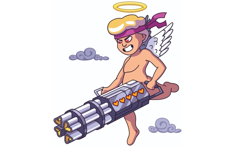 Download Иллюстрация "Cupid 2 - Illustration" / Cupid 2 - Illustration - Иллюстрация на тему графика cupid,angel,cherub,love,child,baby,character,matchmaker,valentines day,saint valentines day,st valentines day