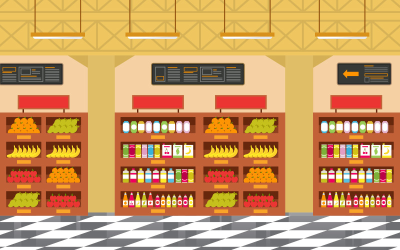 Department Store Grocery - Illustration