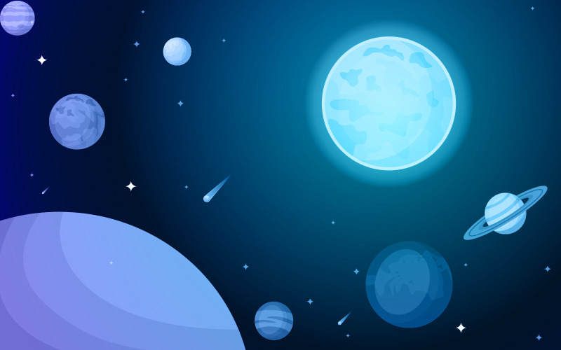 Moon Planet Space - Illustration