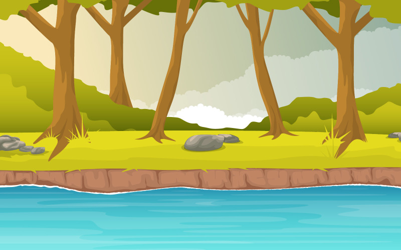 Paysage forestier de Rive - Illustration