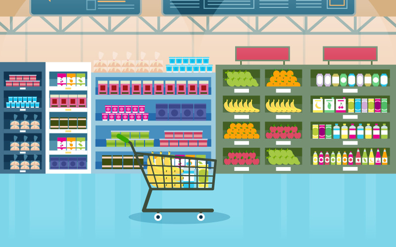 Shelf Store Mall - Ilustración