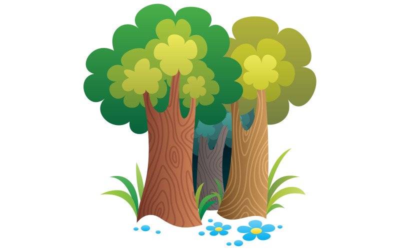 Cartoon Forest - illustratie
