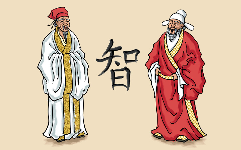 Download Иллюстрация "Chinese Elders - Illustration" / Chinese Elders - Illustration - Иллюстрация на тему графика confucius,wise man,chinese,asian,man,wisdom,elder,sage,philosopher,teacher,thinker,politician,philosophy,famous,monk,buddhist,buddhism,hero,portrait,beard
