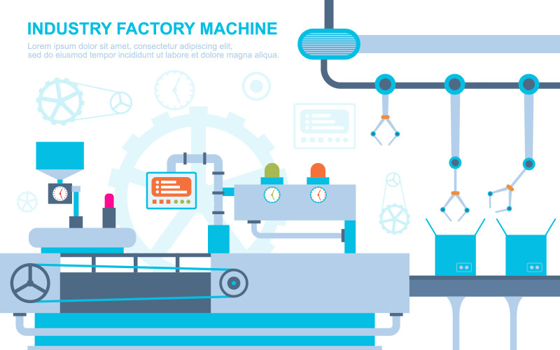 Conveyor Robotic Assembly - Illustrazione